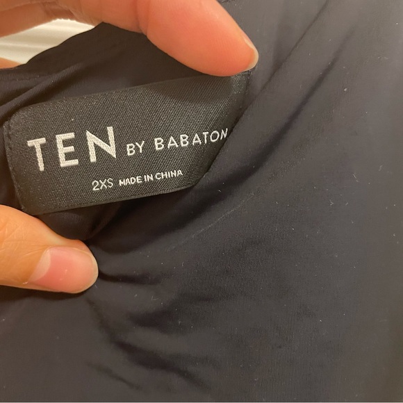 COPY - NWOT aritzia Ten by Babaton black sparkle dress, ruched mini dress (size… - Picture 8 of 9